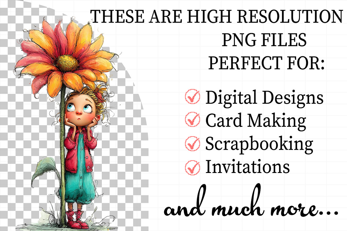 Whimsical Peeking Girl Clipart, an Illustration by Daily.Designs (Photo 2 of 7)