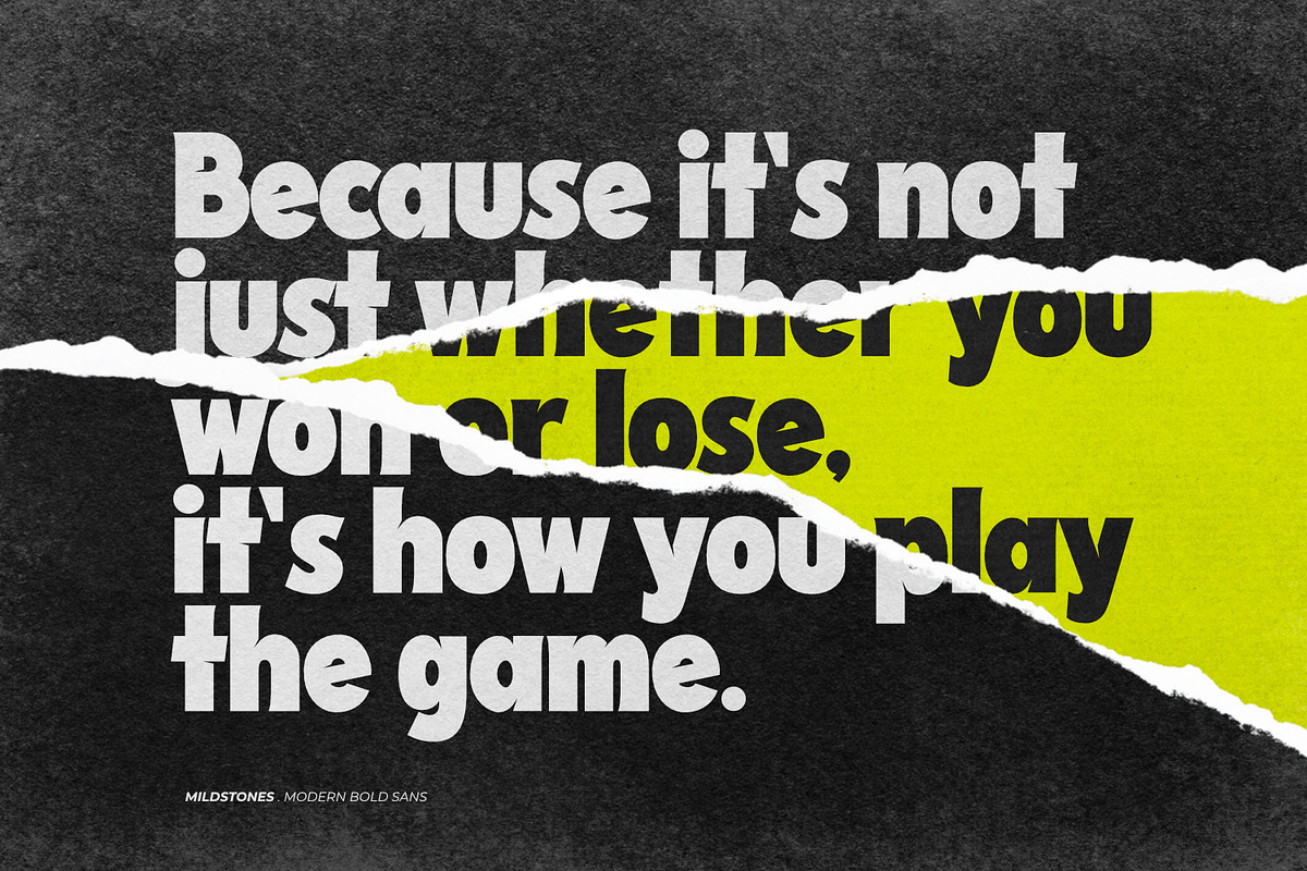 Mildstones - Modern Bold Sans, a Sans Serif Font by ikiiko (Photo 4 of 7)