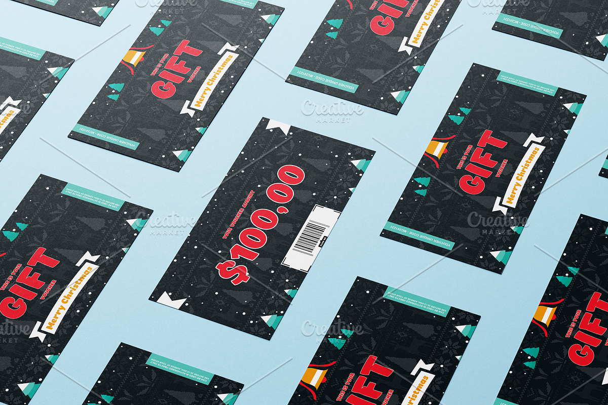 Christmas Voucher 02, a Card Template by Tzochko (Photo 1 of 5)