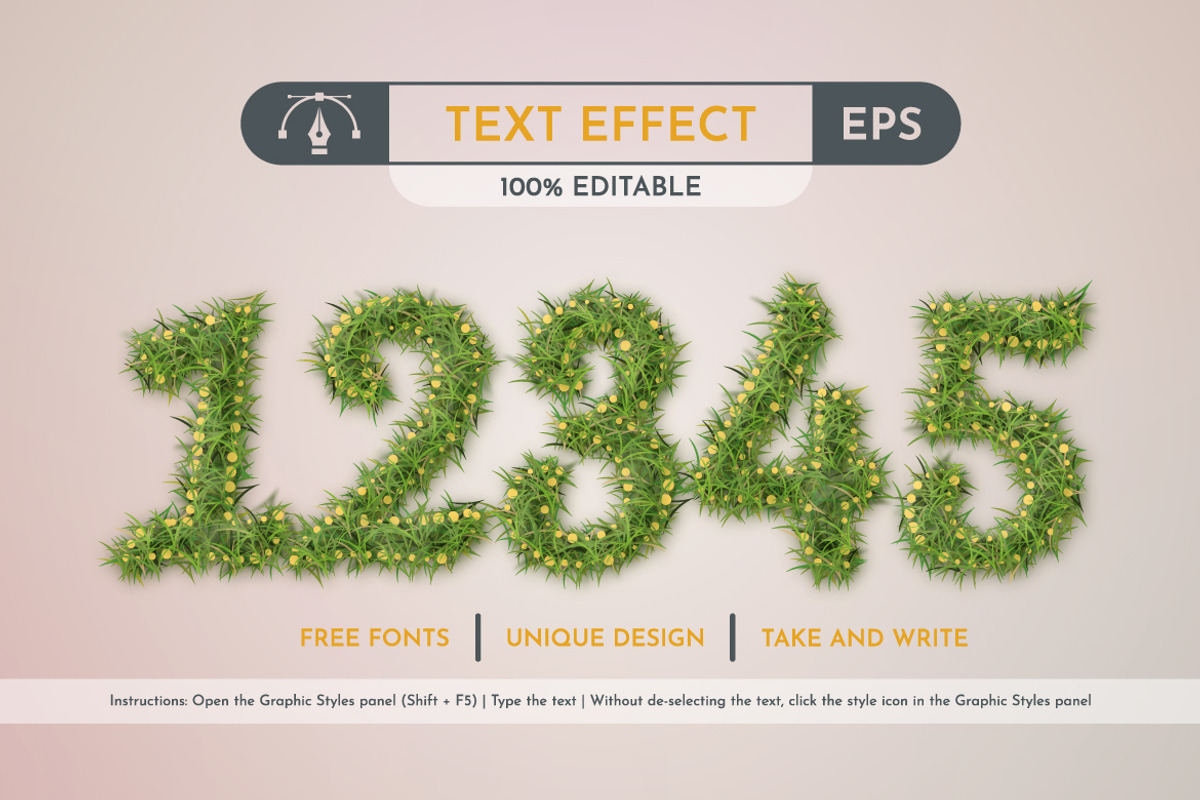 Plant Editable Text Effect, a Layer Style Add-On by rwgusev (Photo 5 of 6)