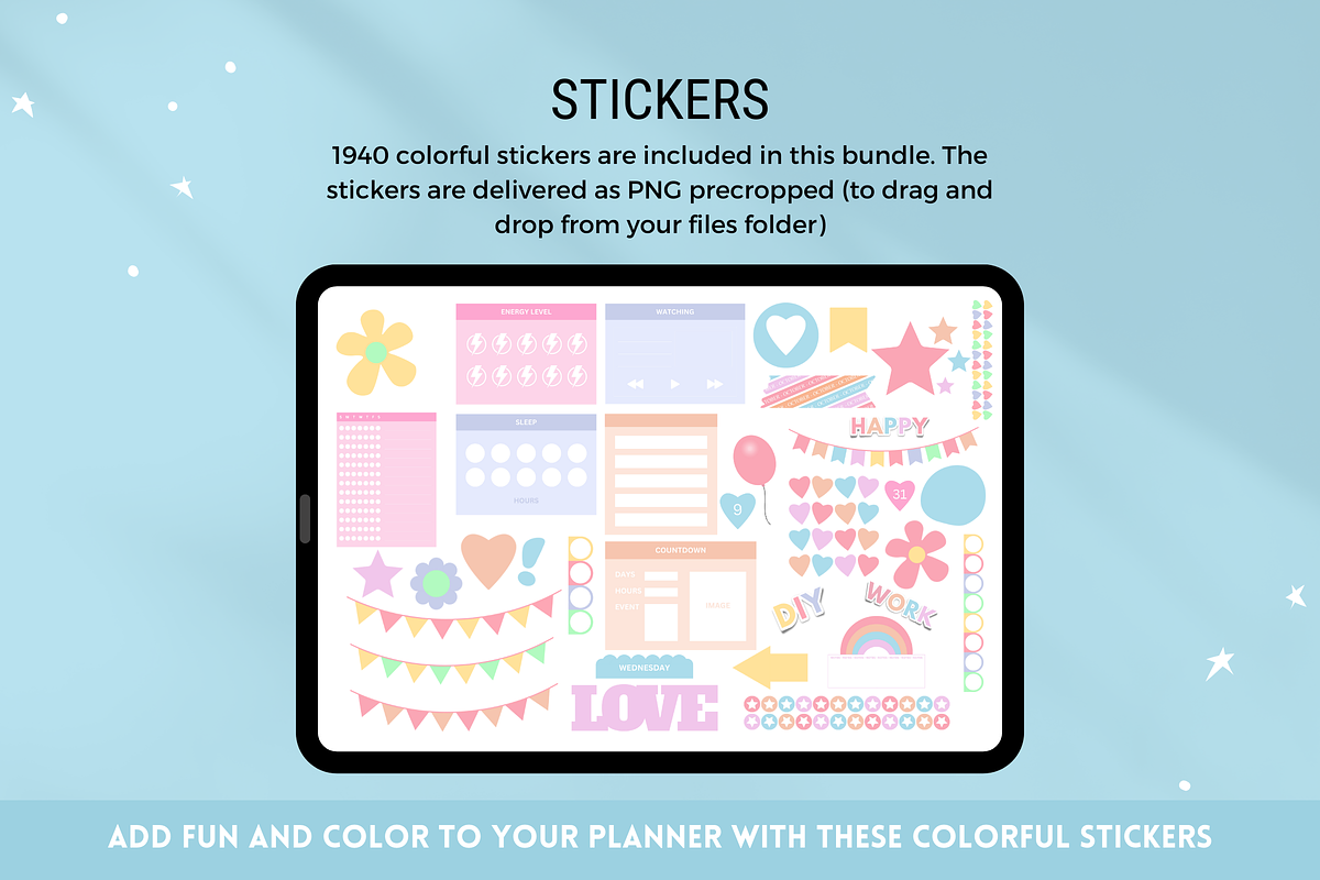 Cute Digital Life Planner 750+ pages, a Templates & Theme by SunshineStudioBoutique (Photo 5 of 9)