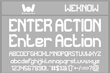 Enter Action font