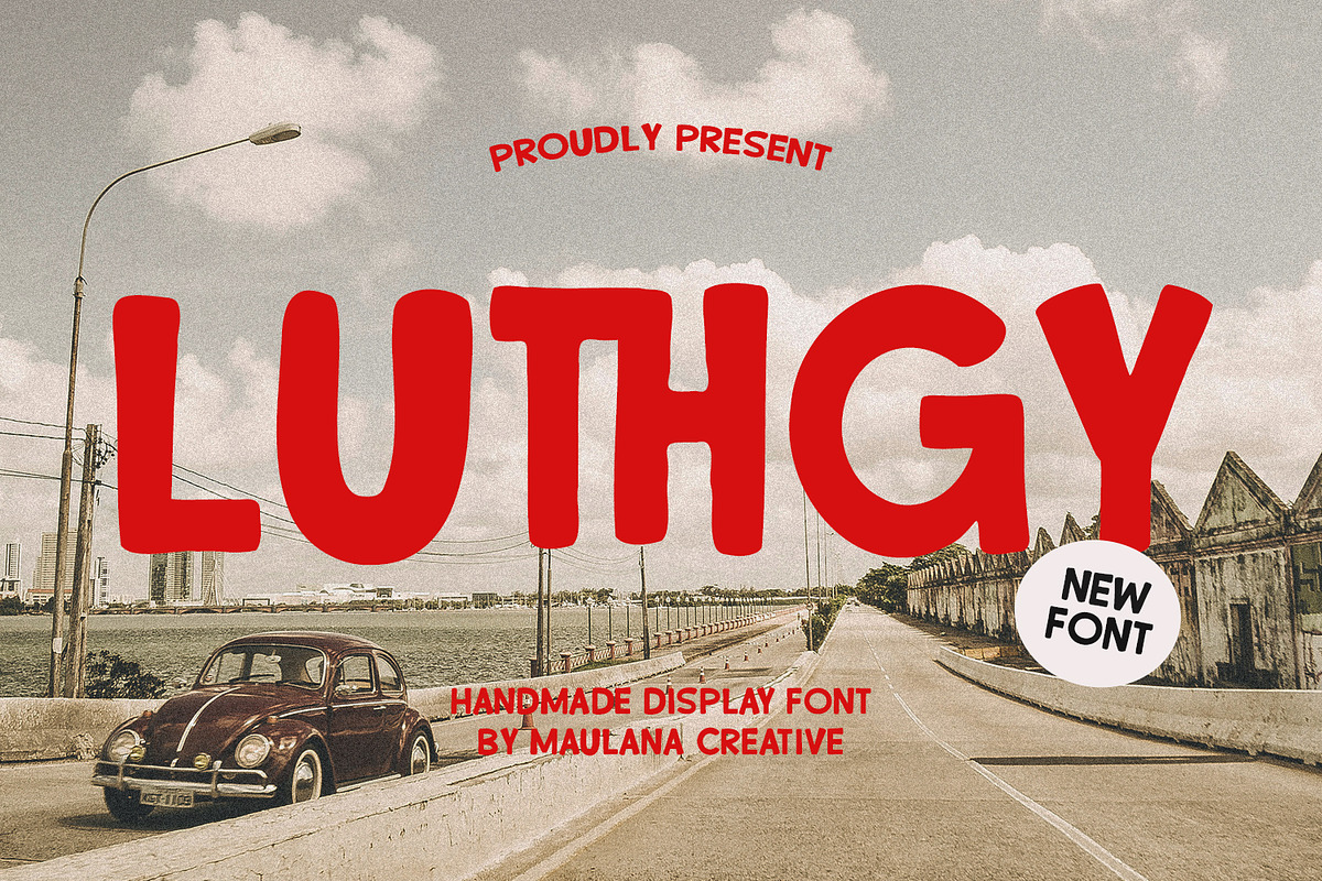 Luthgy Handmade Display Font, a Sans Serif Font by Maulana Creative (Photo 1 of 7)