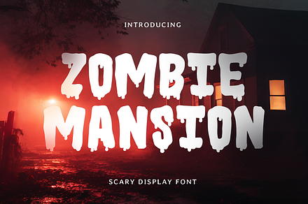 ZOMBIE MANSION, a Blackletter Font by Mozatype