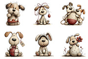 Whimsical Easter Dogs Clipart, an Illustration by CreationArt (Thumbnail 4 of 5)