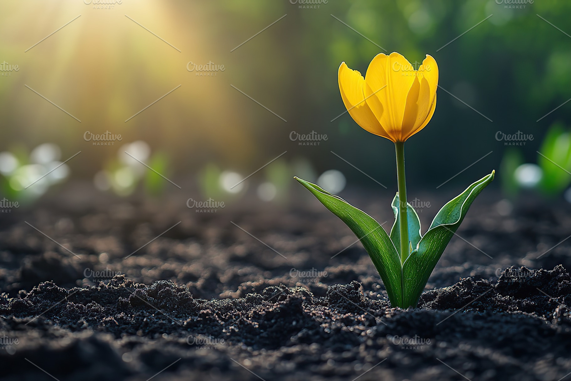Tulip flower growing in the garden, a Nature Photo by AlyaAnd