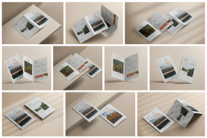 Bifold Vertical Brochure Mockup