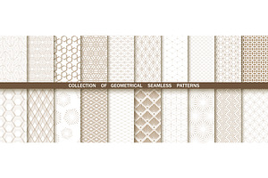 Geometric set of seamless patterns, a Pattern Graphic by RODINA