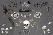 Halloween Clipart Set Spooky Nature, an Illustration by Watercolor Nomads (Thumbnail 2 of 2)
