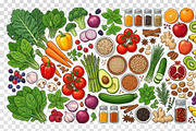 39 Vector Healthy Food Ingredients, an Object Graphic by adenpinkstore (Thumbnail 16 of 16)