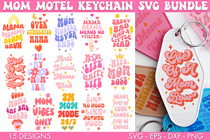 Mom Motel Keychain SVG Bundle