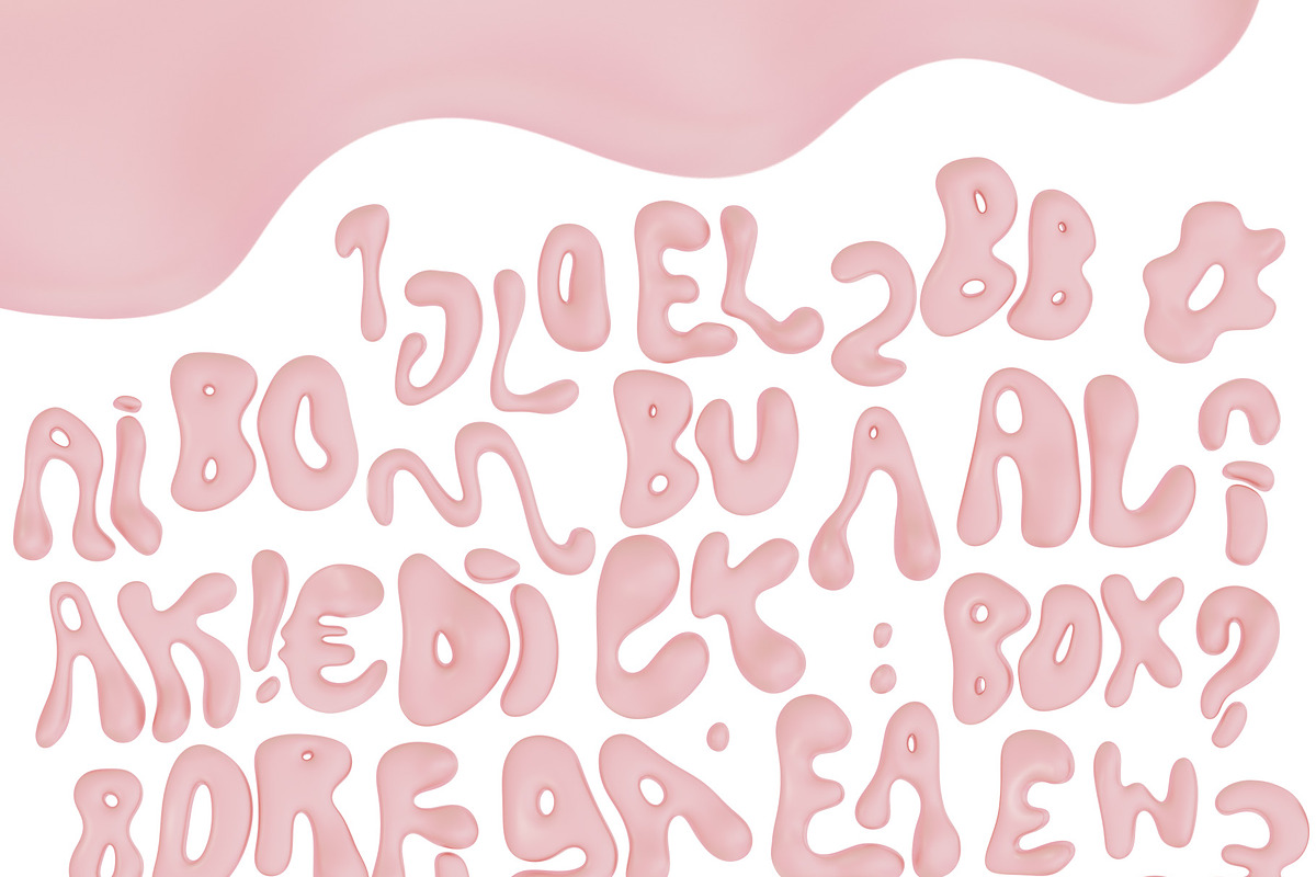 ok cool, metallic bubble font duo, a Font by ana & yvy (Photo 16 of 18)