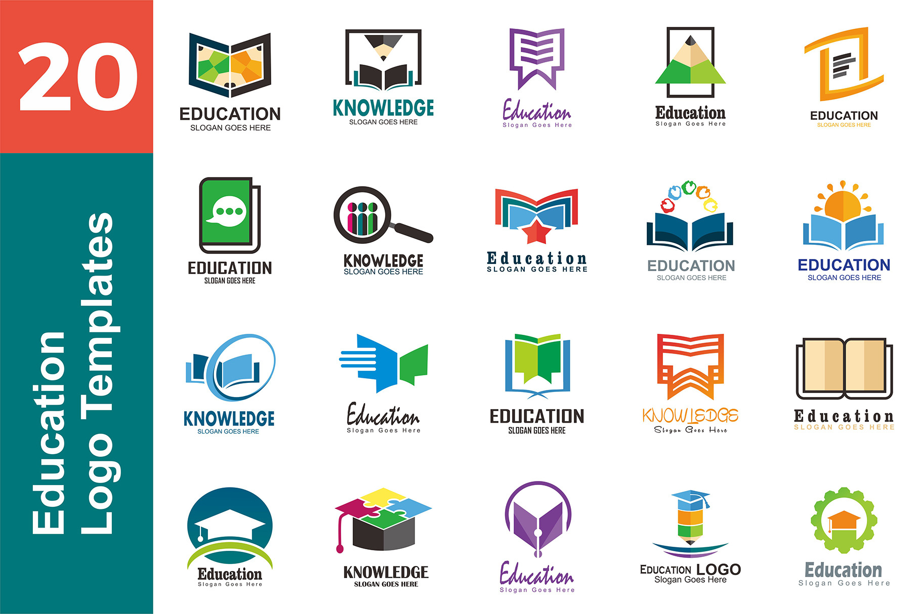 20 Logo Education Templates Bundle, a Branding & Logo Template by ...