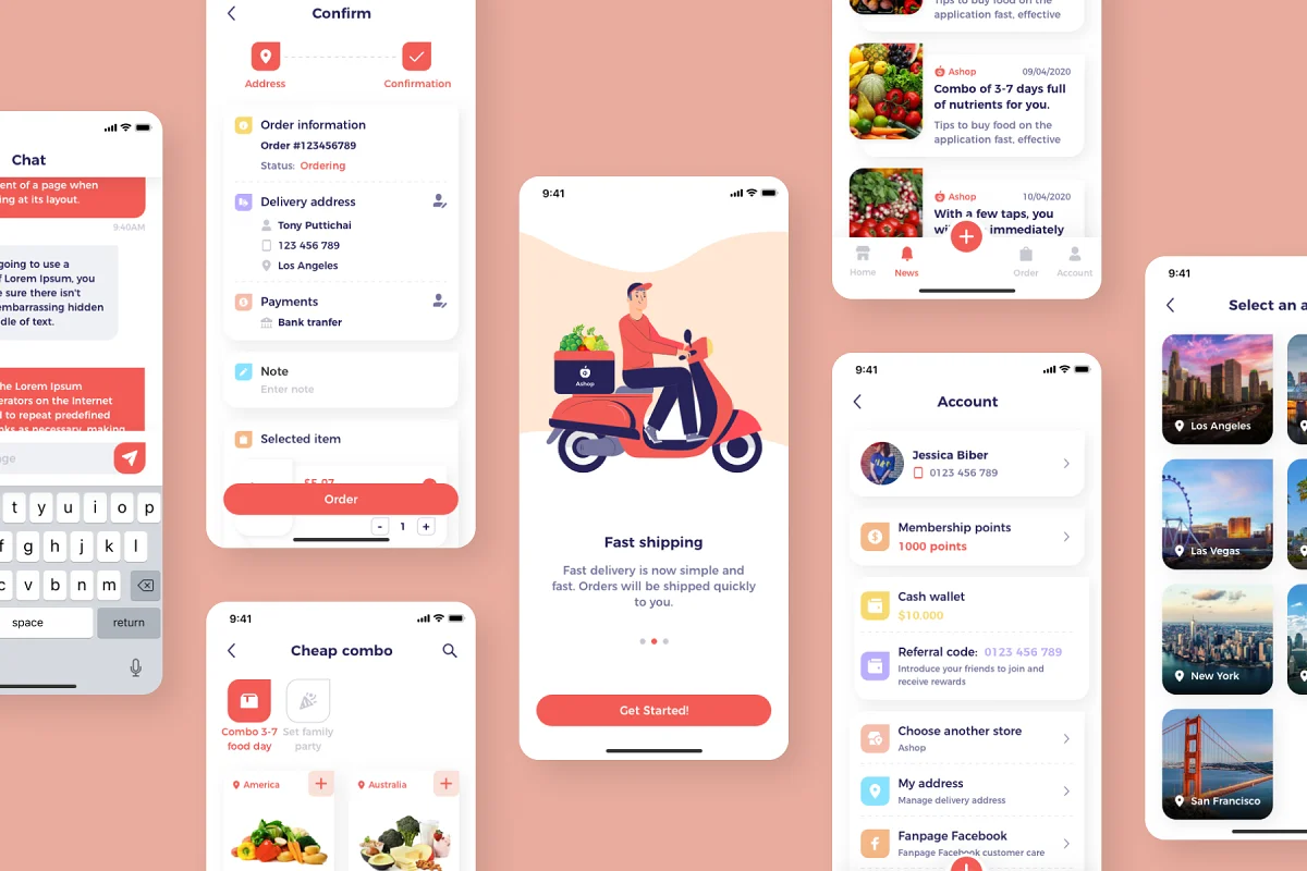 Ashop - Shopping App Design UI Kit, an App Template by Capi Product (Photo 2 of 6)