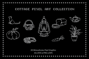 Cottage Pixel Art Collection