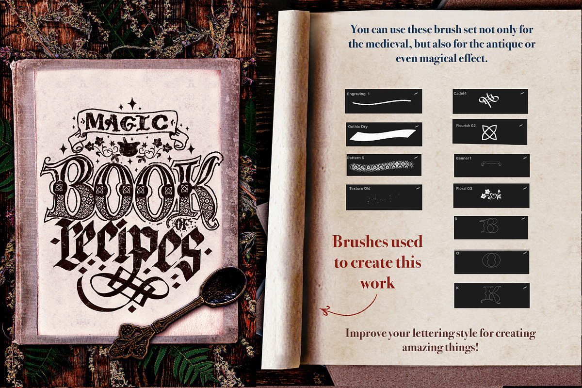 Vintage Lettering Bundle, a Brush Add-On by Letter Elfa Studio (Photo 3 of 11)