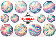 Pastel Soap Bubbles Clipart, an Illustration by RobertsArt (Thumbnail 1 of 7)