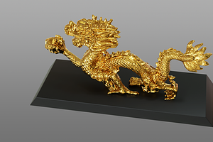 3D Dragon Cup Gold