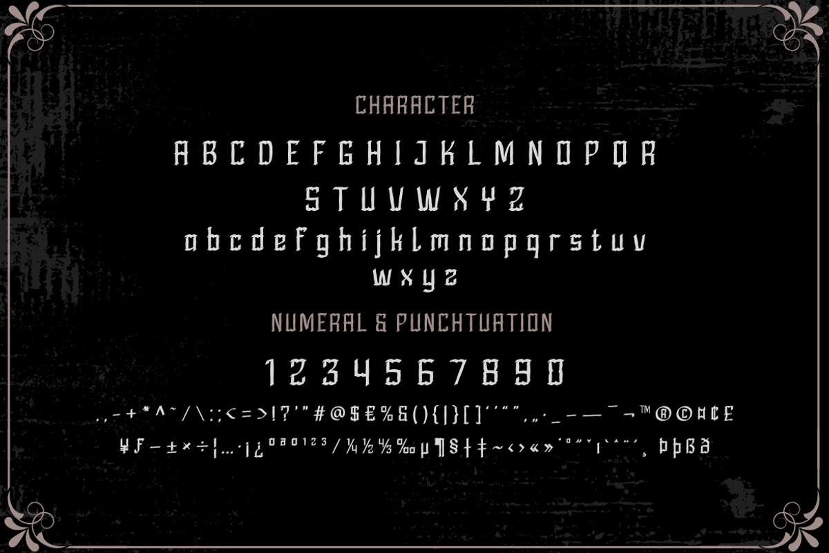 RHESON Blackletter font, a Blackletter Font by twinstd (Photo 12 of 13)