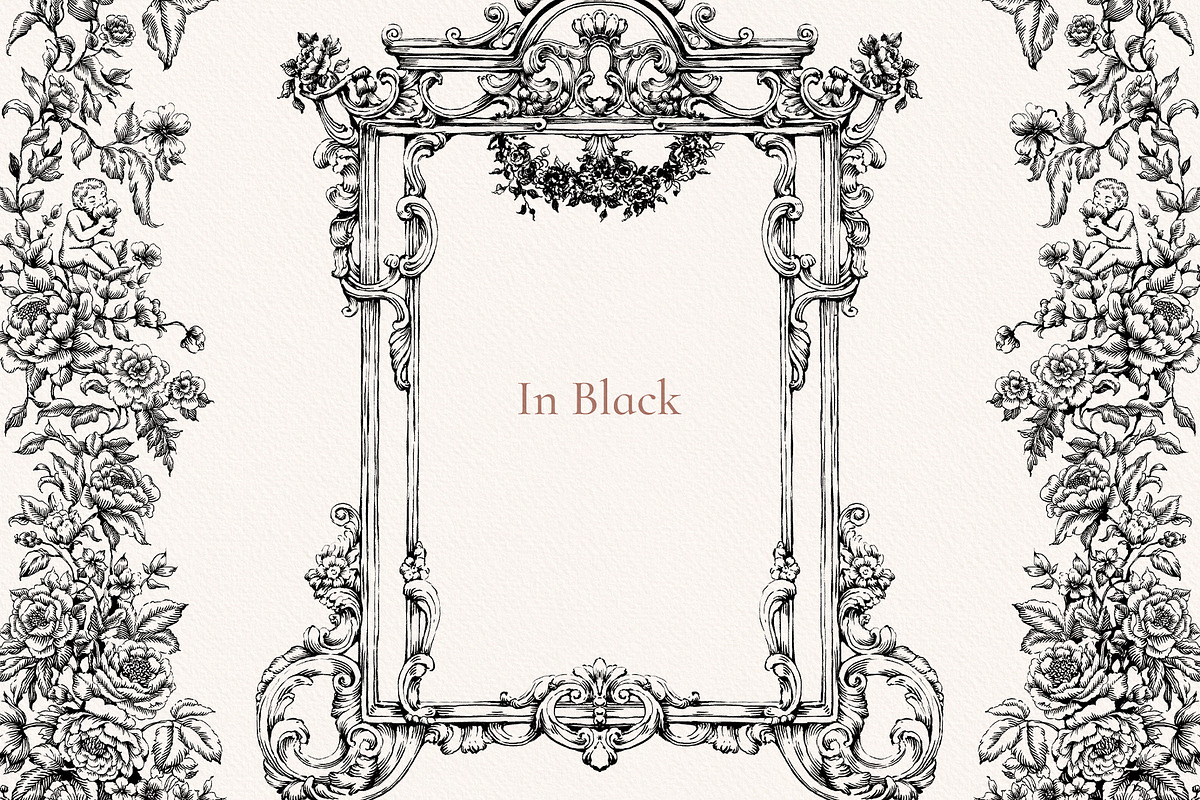 High Baroque Frames Png Eps Svg, a Decorative Illustration by Ekaproeka (Photo 6 of 6)