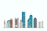 Boston skyline, an Illustration by GlebTagirov (Thumbnail 2 of 2)