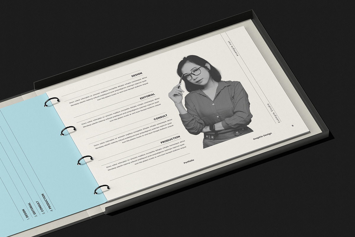 Graphic Design Portfolio Template, a Brochure Template by Studio Monova (Photo 7 of 12)