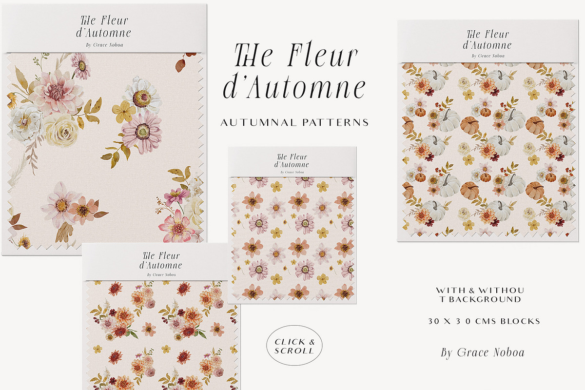 Autumn fall Watercolor warm flowers, a Seasonal Illustration by Grace Noboa Illustrations (Photo 3 of 6)