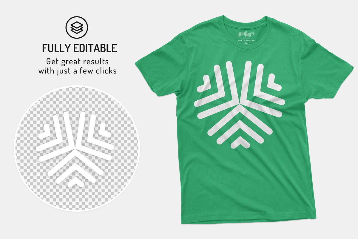 Mens Short Sleeve T-shirt Mockups, a Shirt Mockup by GraphicHero (Photo 4 of 6)