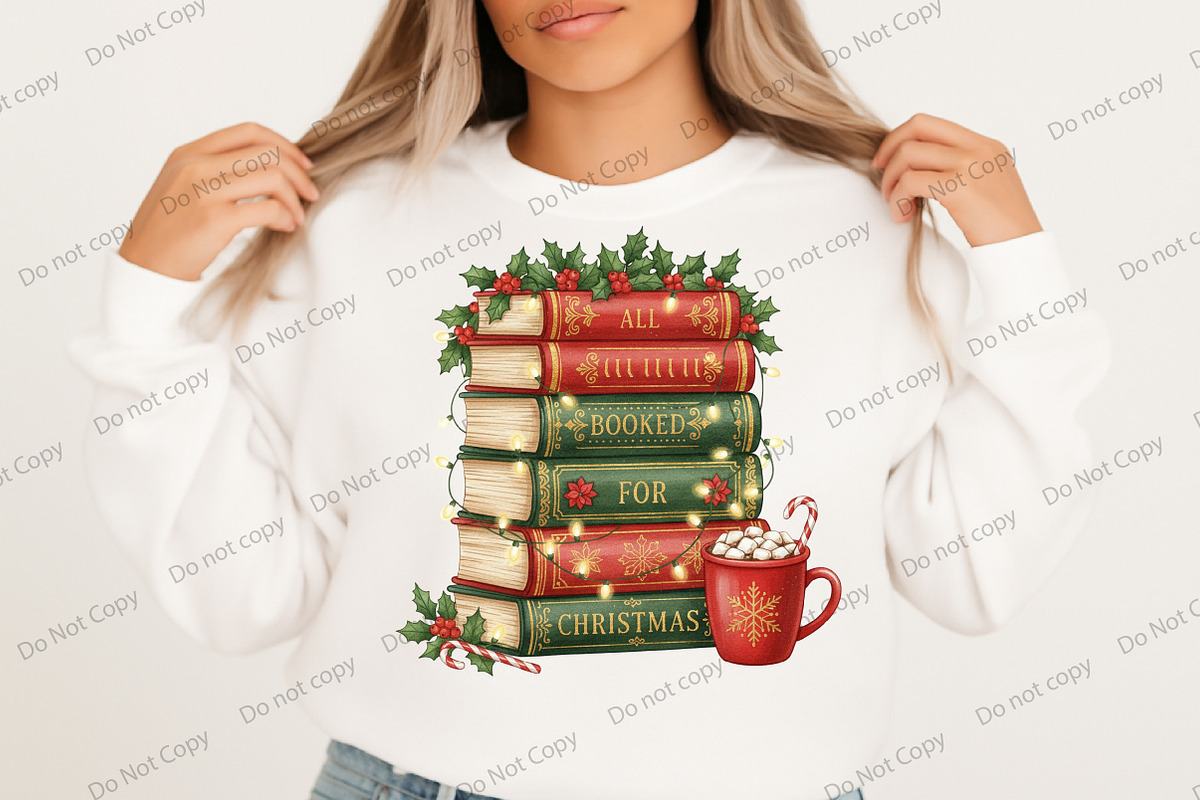 All Booked for Christmas PNG Clipart, an Illustration by Libby Wishes (Photo 6 of 8)