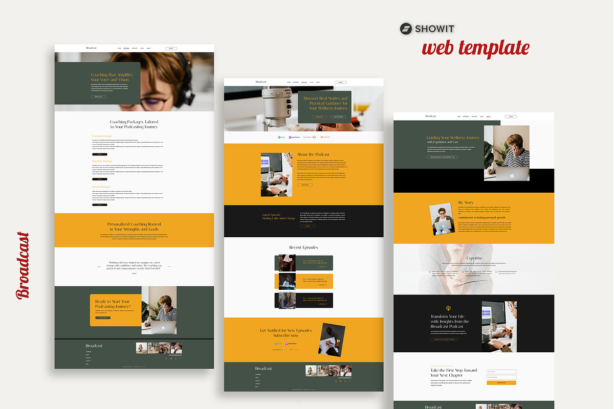 Showit Website Template-Broadcast, a Websites & App Template by Desskoo (Photo 4 of 6)