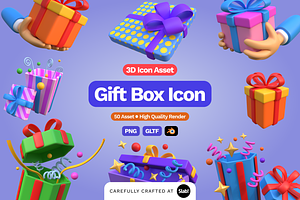 3D Gift Box Icon