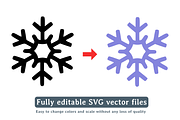 Snowflake Vector Bundle, a Seasonal Illustration by Kusumaillustration (Thumbnail 2 of 9)