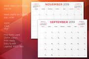 Monthly Planner 2019, a Stationery Template by AntartStock (Thumbnail 6 of 6)