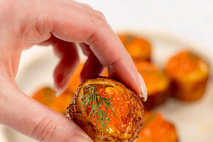 Close-Up of Potato Bites with Caviar, a Food & Drink Photo by Fascinadora