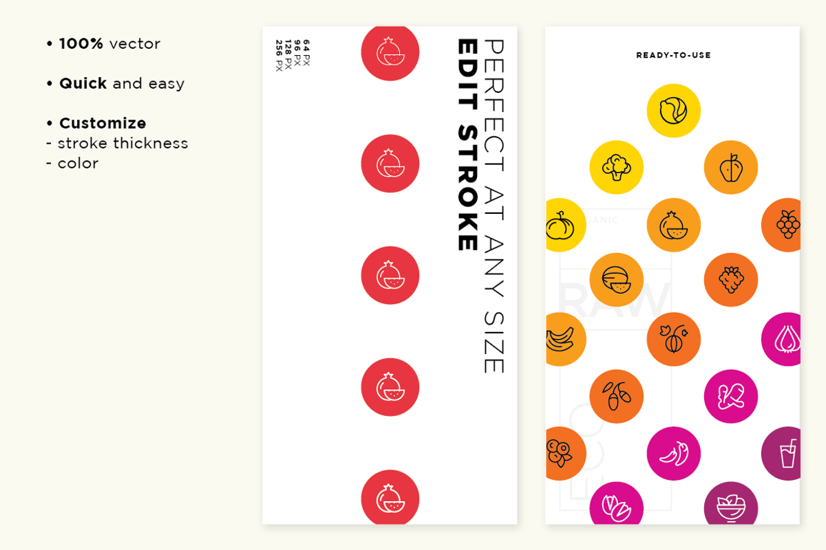 Minimal Food Icons, an Outline Icon by Vineta Rendon (Photo 8 of 9)