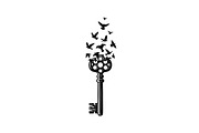 50 Flying Keys Silhouette Vector Bun, an Illustration by Designs_River (Thumbnail 6 of 51)