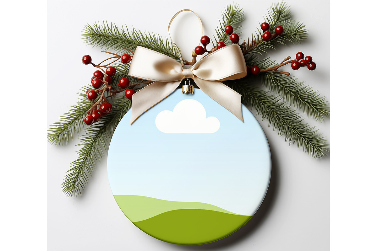 Christmas Ornament Mockups for Canva, a Merchandise Mockup by NoemieDesigns (Photo 5 of 8)