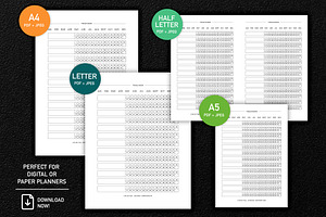 Printable And Digital Tracker Sheet