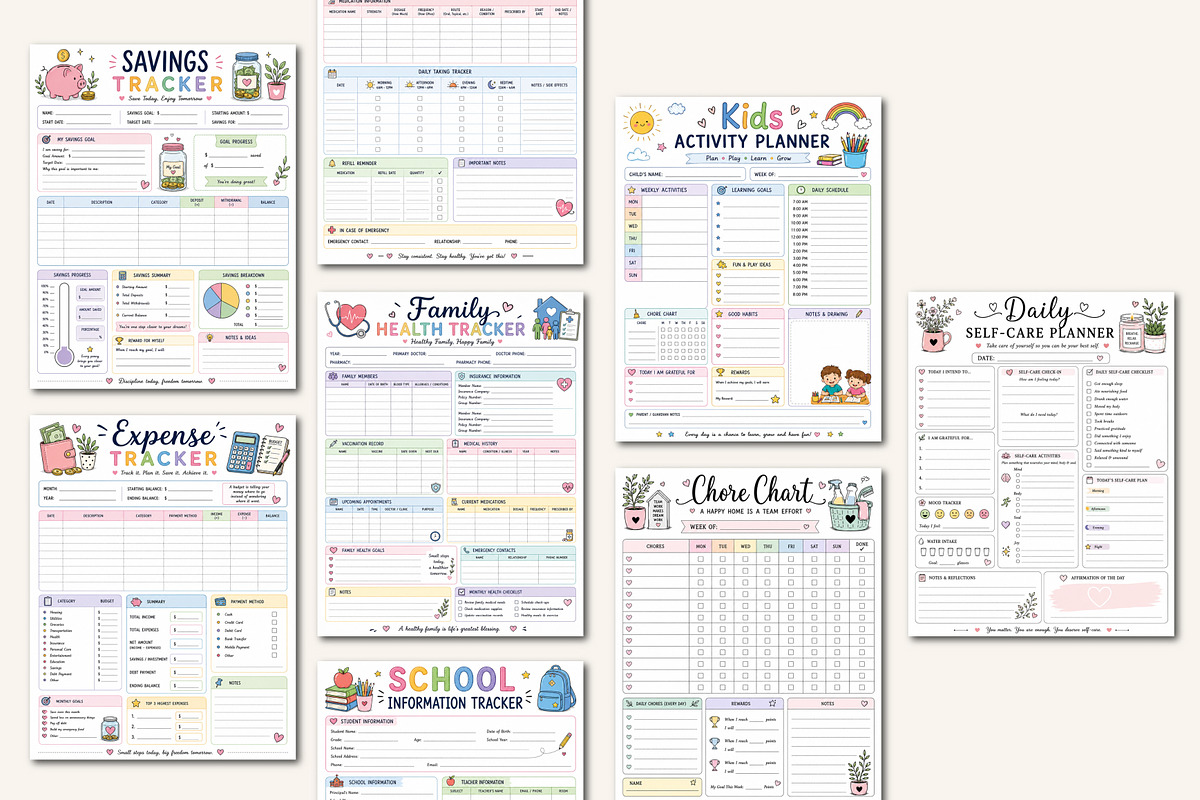 Mom’s Ultimate Family Planner, a Stationery Template by Designmela01 (Photo 4 of 5)