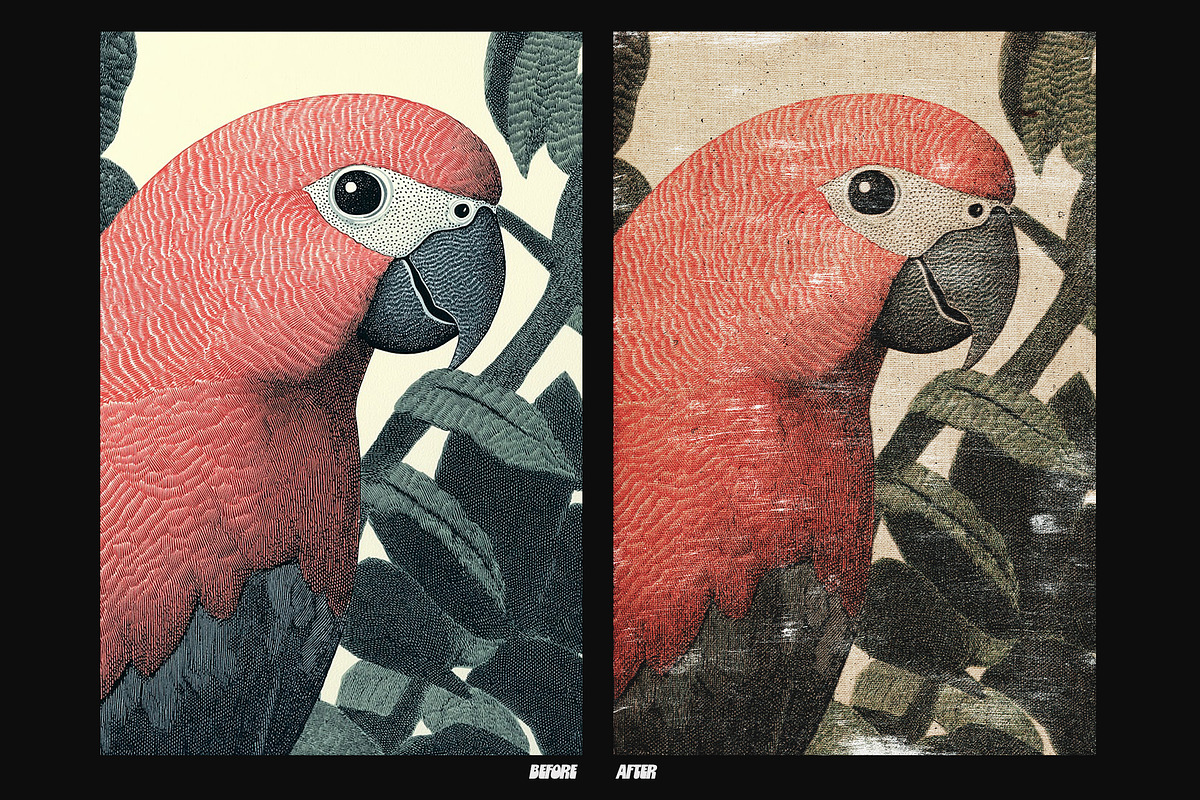 Worn Textile Old Photo Effect, a Layer Style Add-On by smishura (Photo 2 of 5)