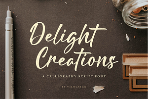 Delight Creations a Script Font