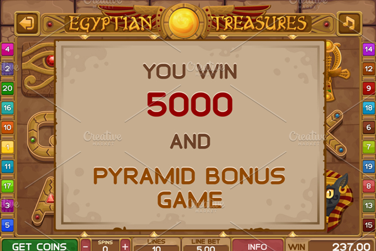 Egyptian treasures slots game, an Illustration by Saranai Store (Photo 2 of 11)