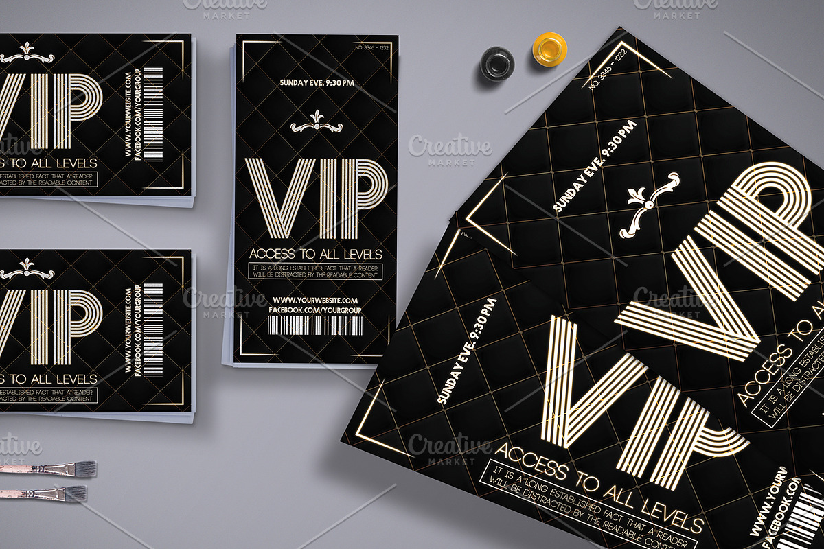 Luxury VIP Pass Card, a Card Template by Tzochko (Photo 4 of 5)