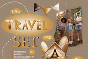 Travel Set. Illustrations & Patterns, a Seasonal Illustration by Linerisyart (Thumbnail 2 of 12)