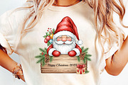 Watercolor Christmas Gnomes Clipart, an Illustration by DreamCafeArt (Thumbnail 2 of 6)