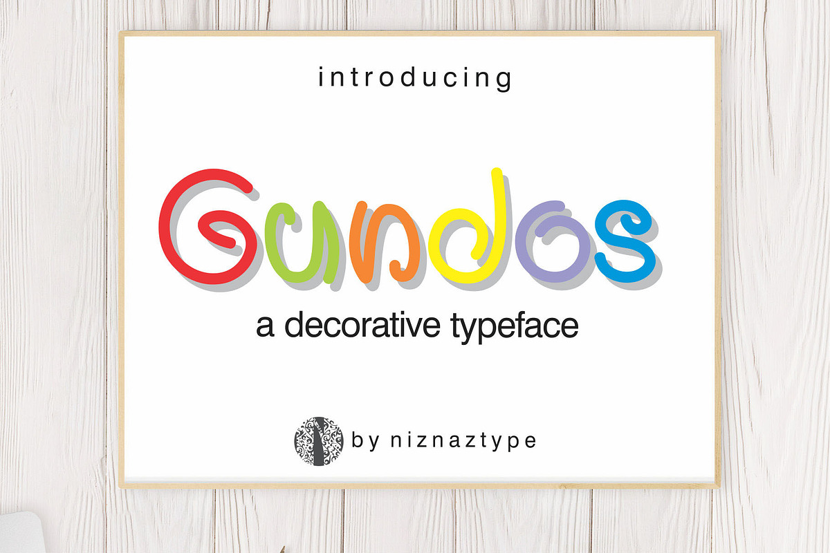 Gundos - Decorative Font, a Font by nIznaztype (Photo 1 of 5)