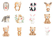 Cute Forest Animals Clipart, an Illustration by Designworld (Thumbnail 5 of 5)
