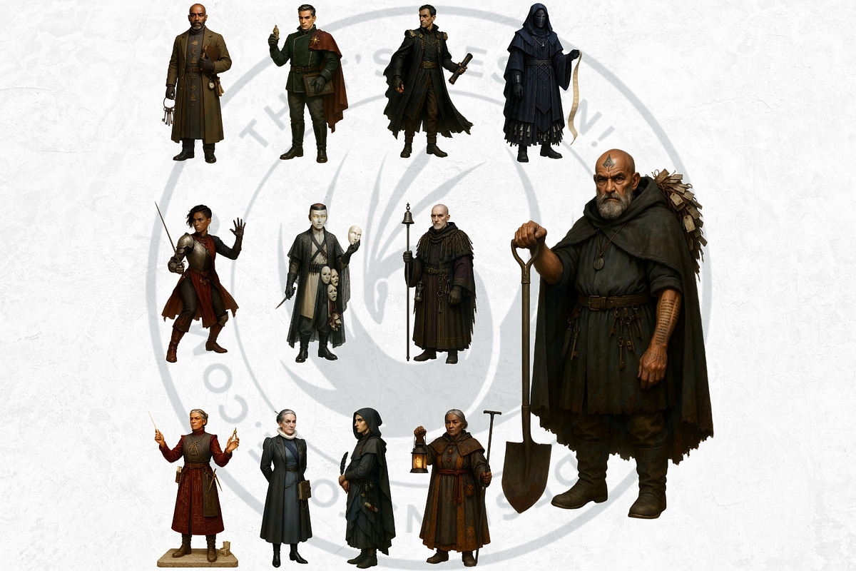 Royal court characters clipart Set, a Person Illustration by ThatsDesignArt (Photo 6 of 10)