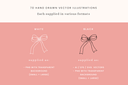 Floral Bows Vector Illustrations, a Decorative Illustration by Emma Webb Studio (Thumbnail 6 of 7)