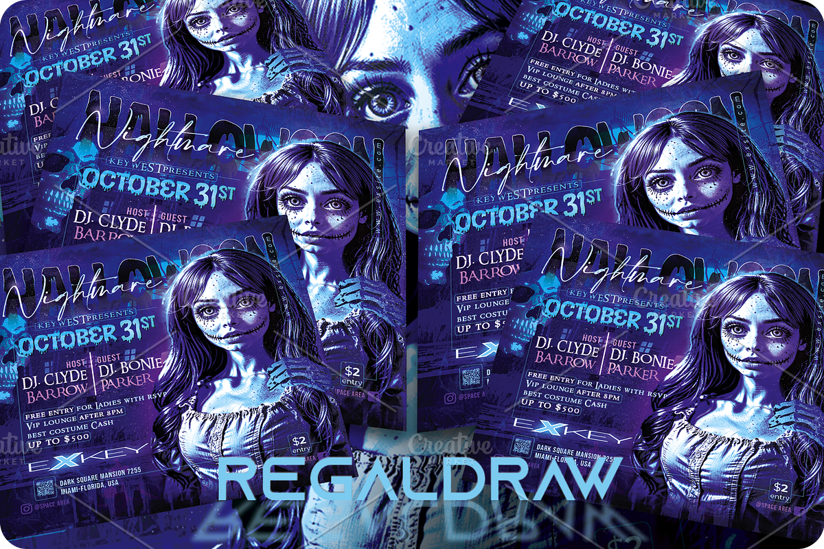 Halloween Party Flyer, a Flyer Template by regalDRAW (Photo 3 of 3)